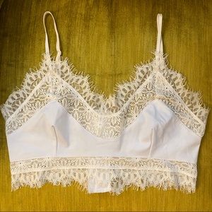 For Love & Lemons Sex Kitten Bralette in White